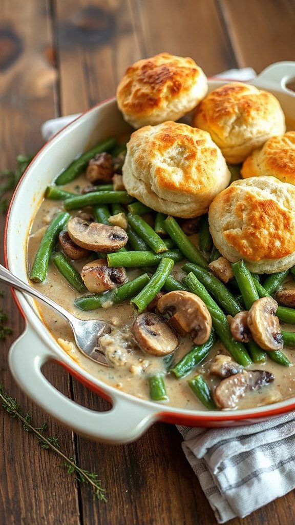 herbed creamy green beans