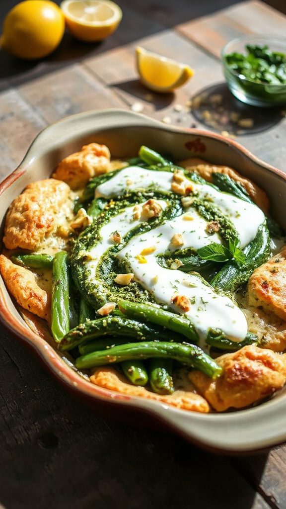 herbed green bean bake