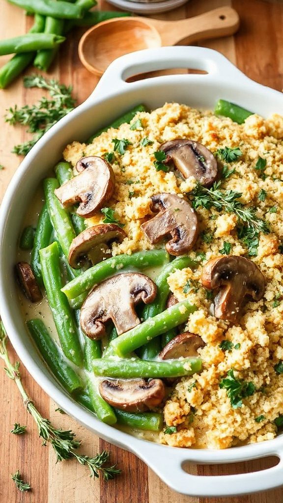 herbed green bean casserole herbed green bean casserole
