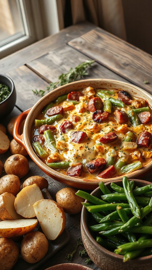 herbed green beans garlic potatoes