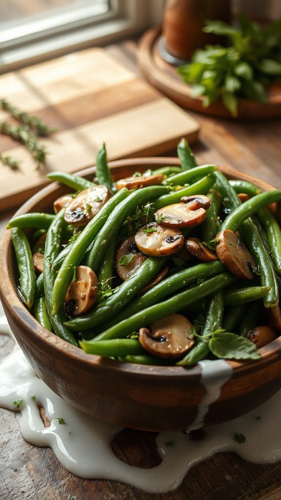 herbed olive oil green beans