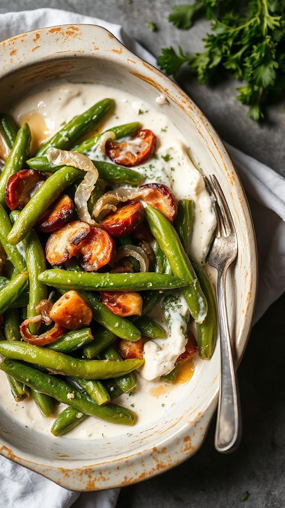 herbed potato green bean casserole