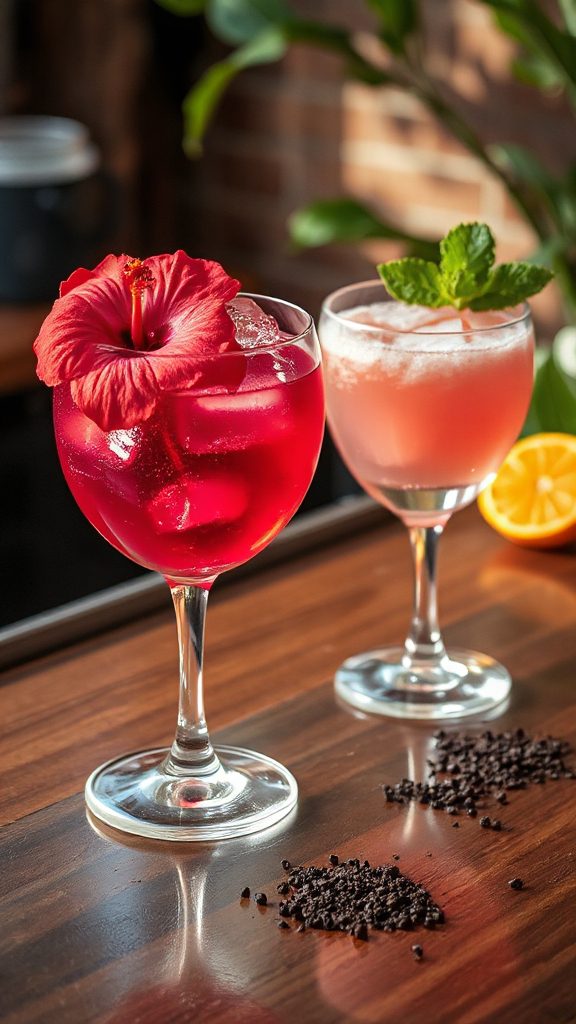 hibiscus cooler with grains