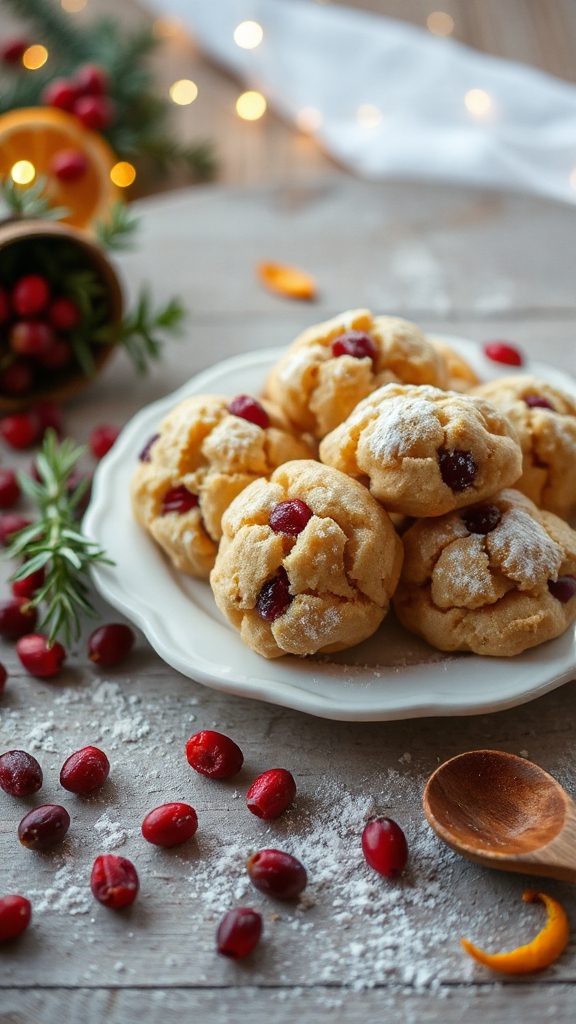 holiday cranberry orange cookies