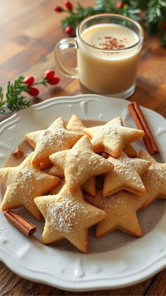 holiday eggnog almond cookies
