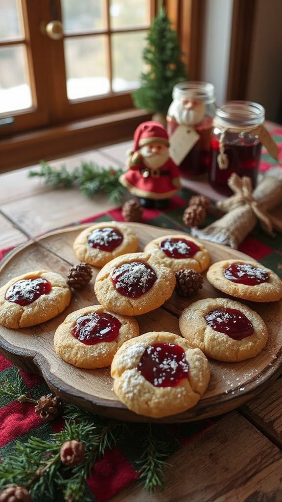 holiday raspberry jam cookies
