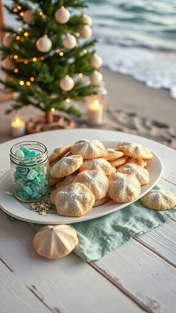 holiday sand dollar cookies