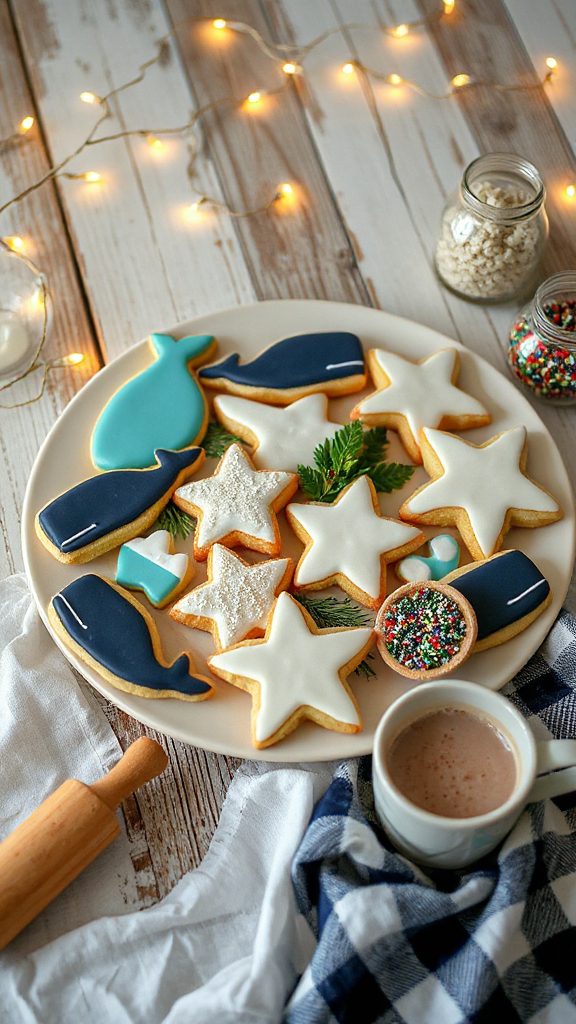 holiday themed sugar cookies