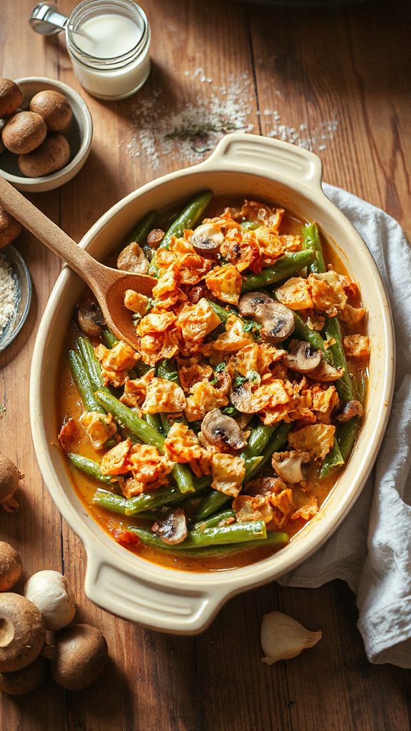 homemade mushroom sauce casserole