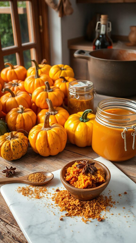 homemade pumpkin puree preparation