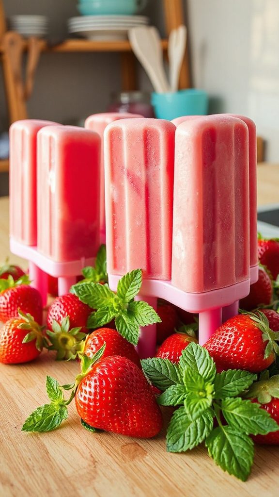 homemade strawberry popsicles recipe