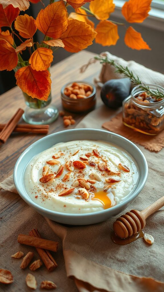 honey almond rice pudding