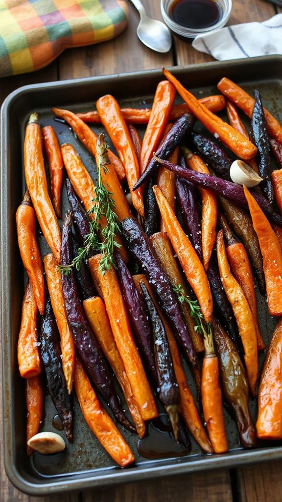 honey balsamic roasted carrots recipe