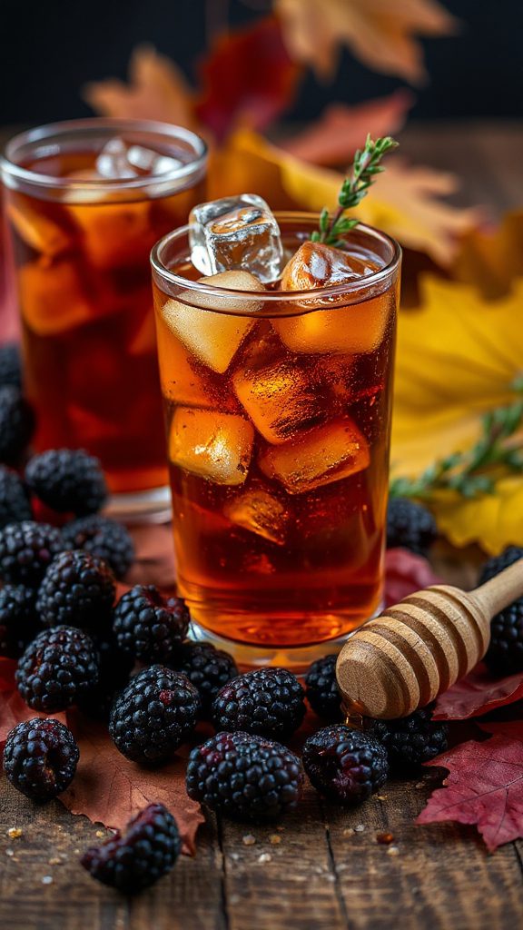 honey blackberry bourbon cocktail