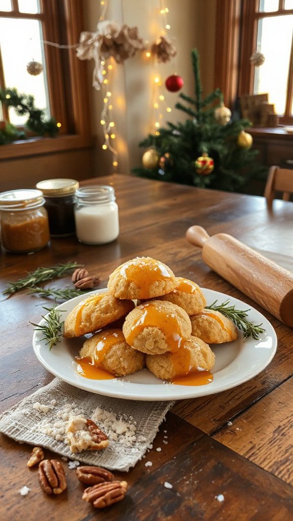 honey drizzled cornmeal cookies