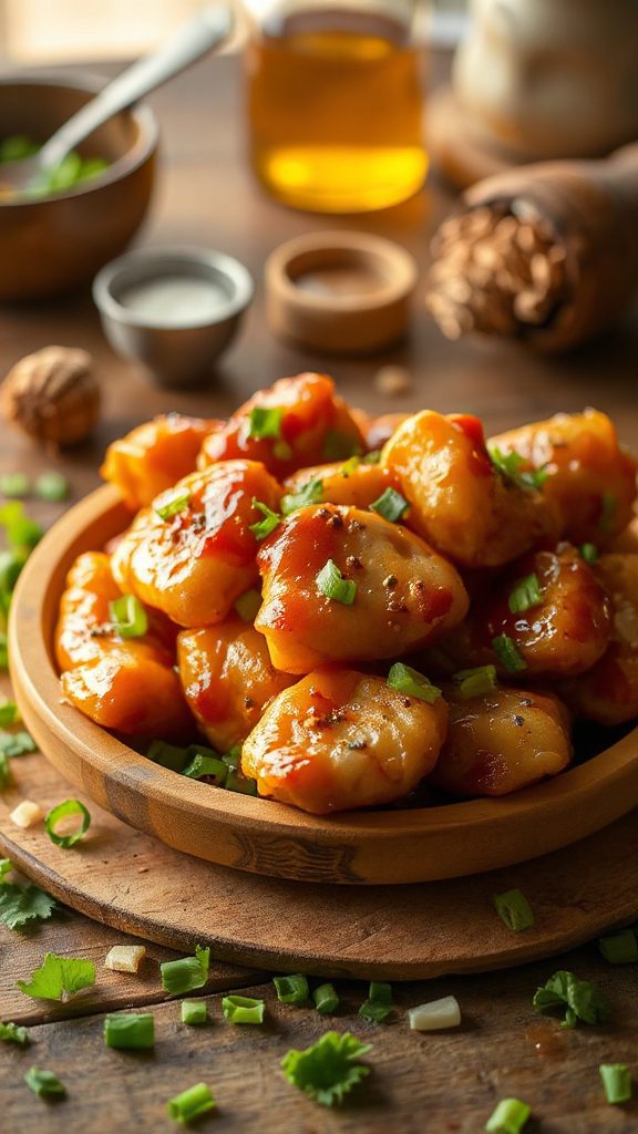 honey garlic chicken bites