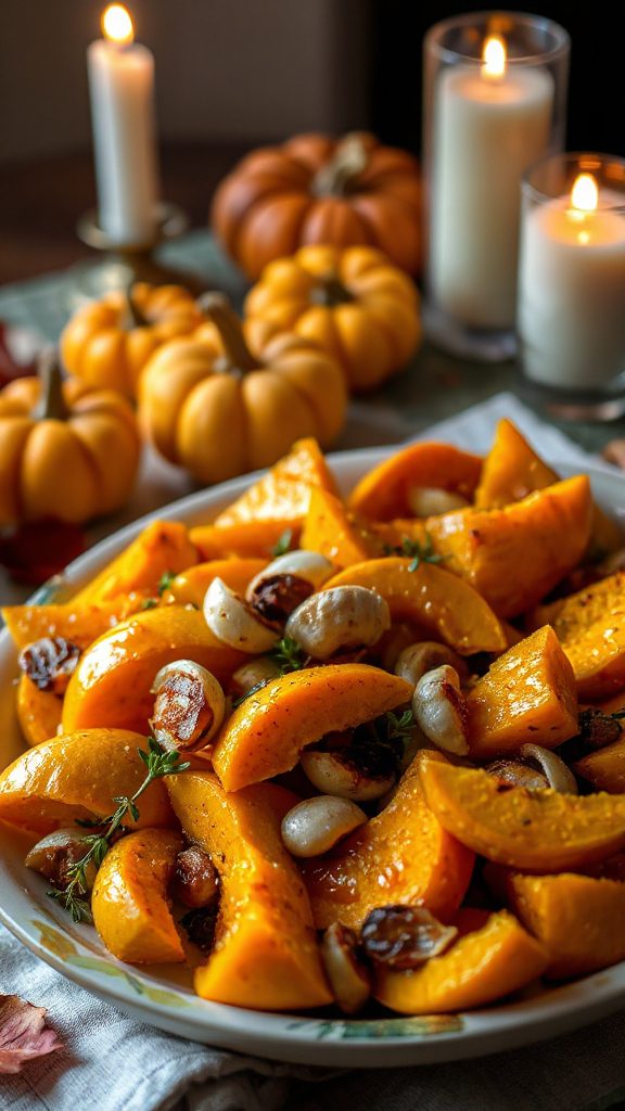 honey garlic roasted squash