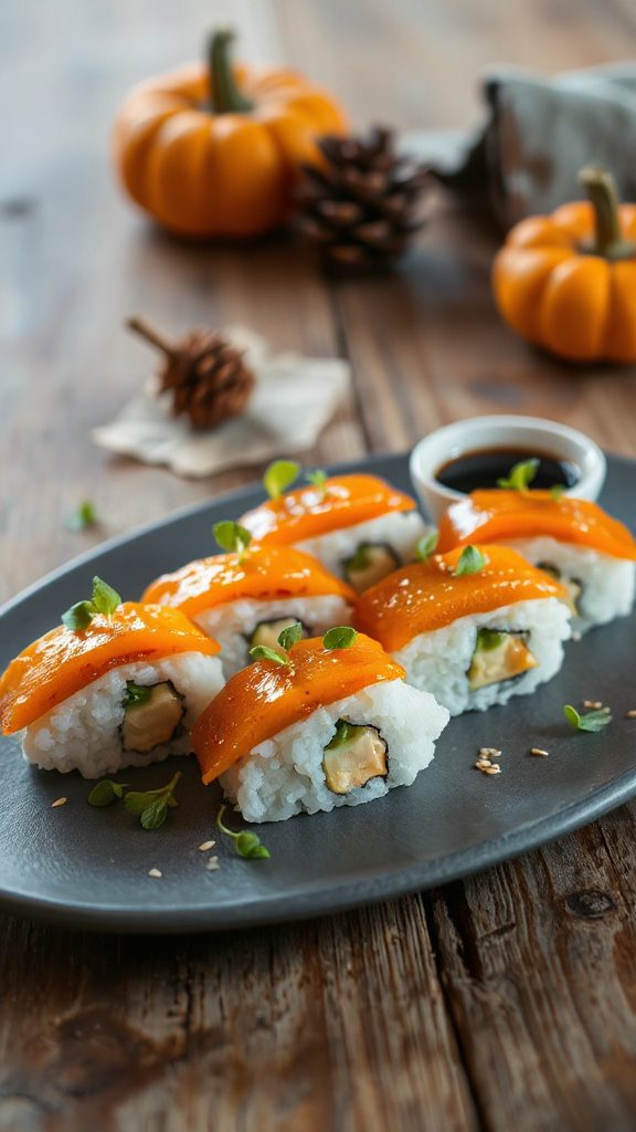 honey glazed carrot sushi