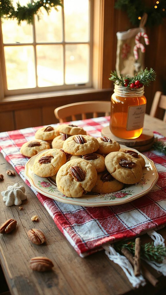 honey glazed pecan cookies