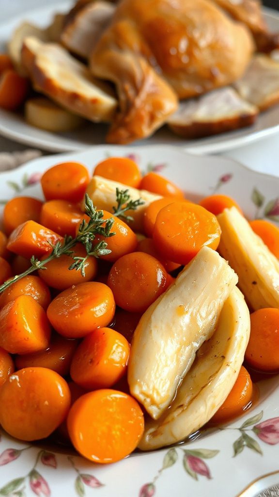 honey glazed root vegetables