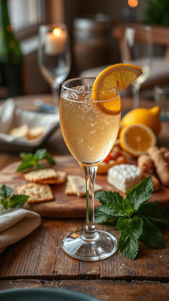 honey lemon sparkler cocktail