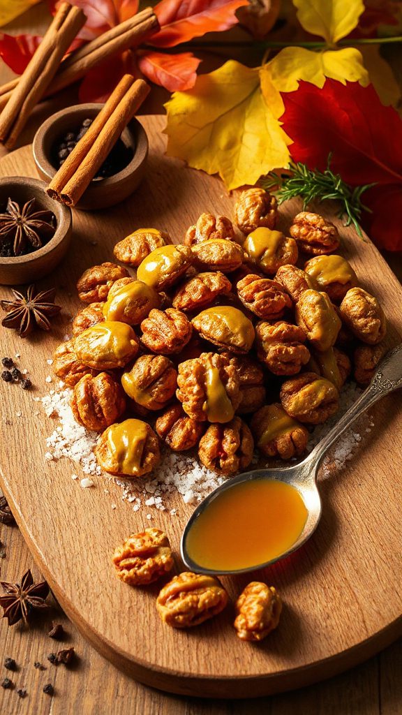 honey mustard walnut snack