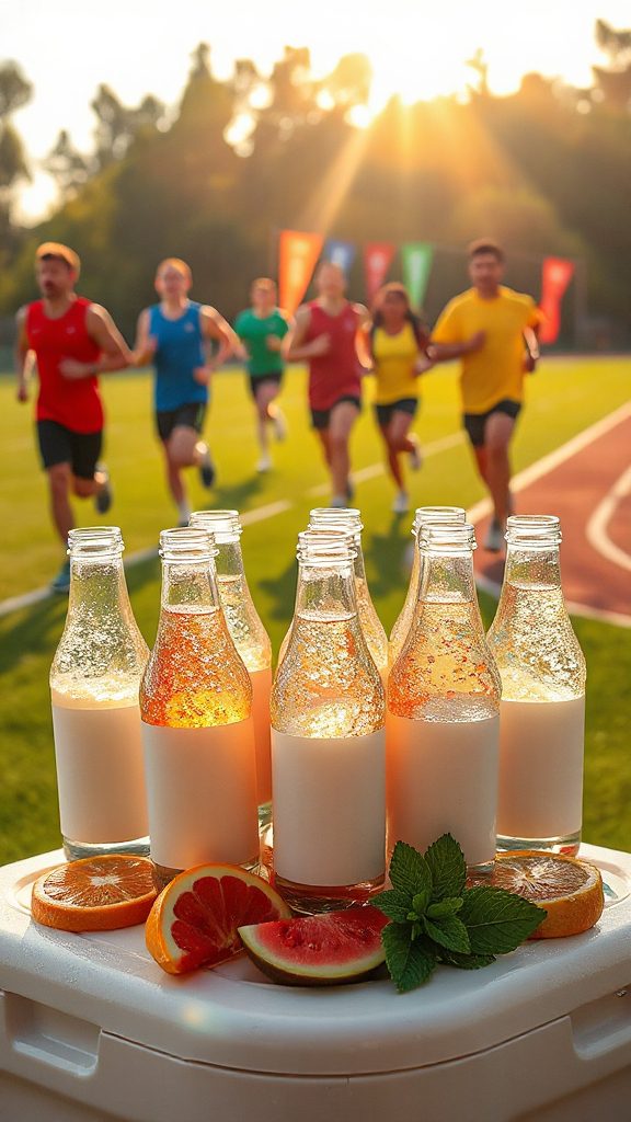 hydration with electrolyte drinks