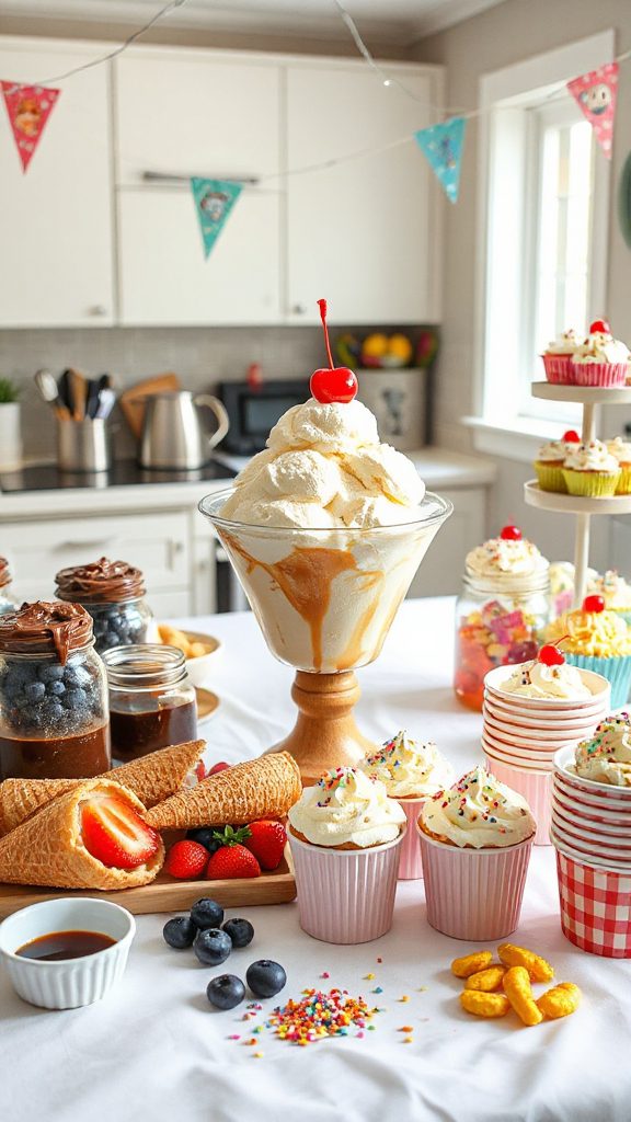 ice cream sundae bar