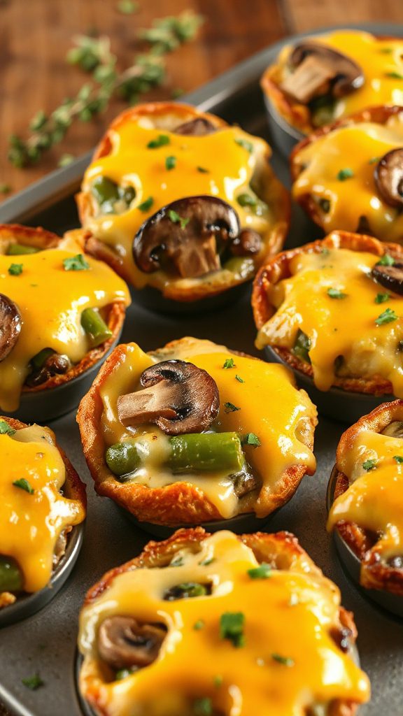 individual cheddar green bean casseroles