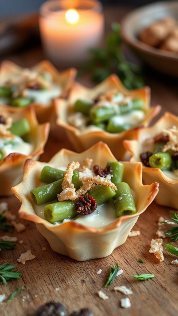 individual green bean cups