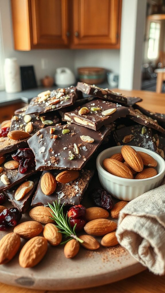 indulgent chocolate almond bark