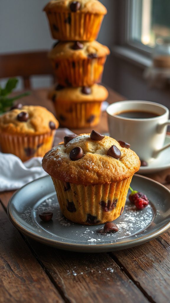 indulgent chocolate chip muffins indulgent chocolate chip muffins