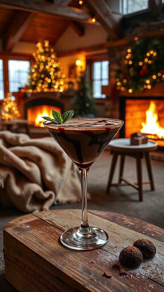 indulgent chocolate mint cocktail
