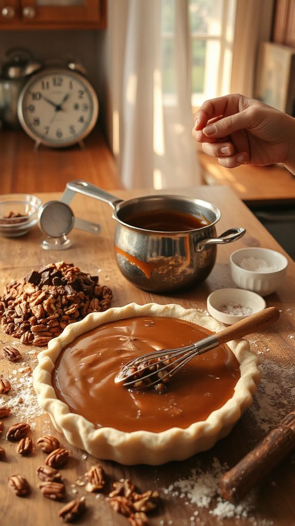 indulgent chocolate pecan pie