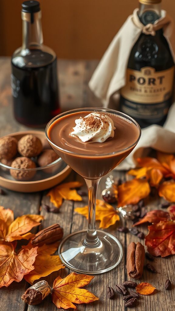 indulgent chocolate port cocktail