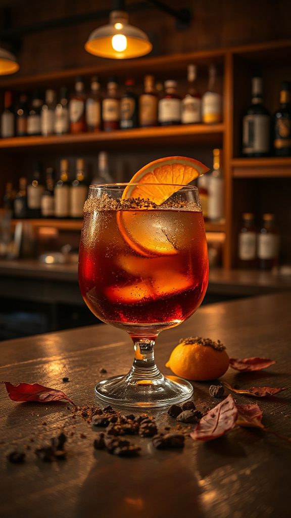 indulgent spiced persimmon cocktail