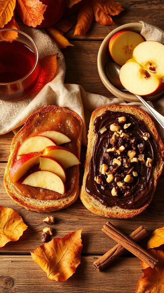 indulgent toast with spreads