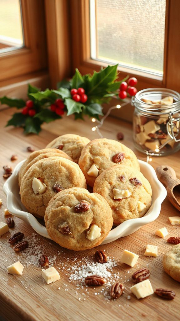 indulgent white chocolate cookies