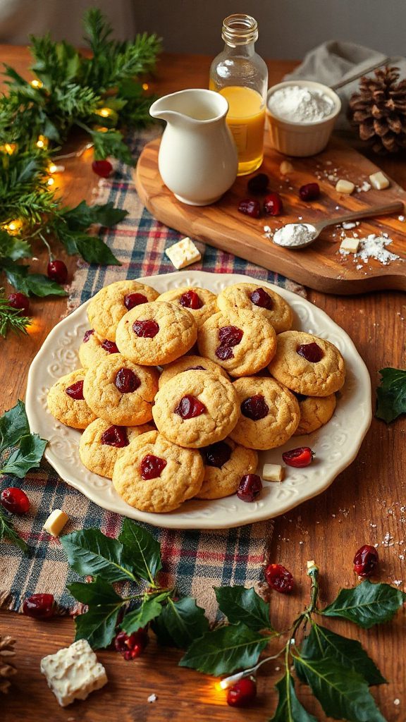 irish cream cranberry cookies