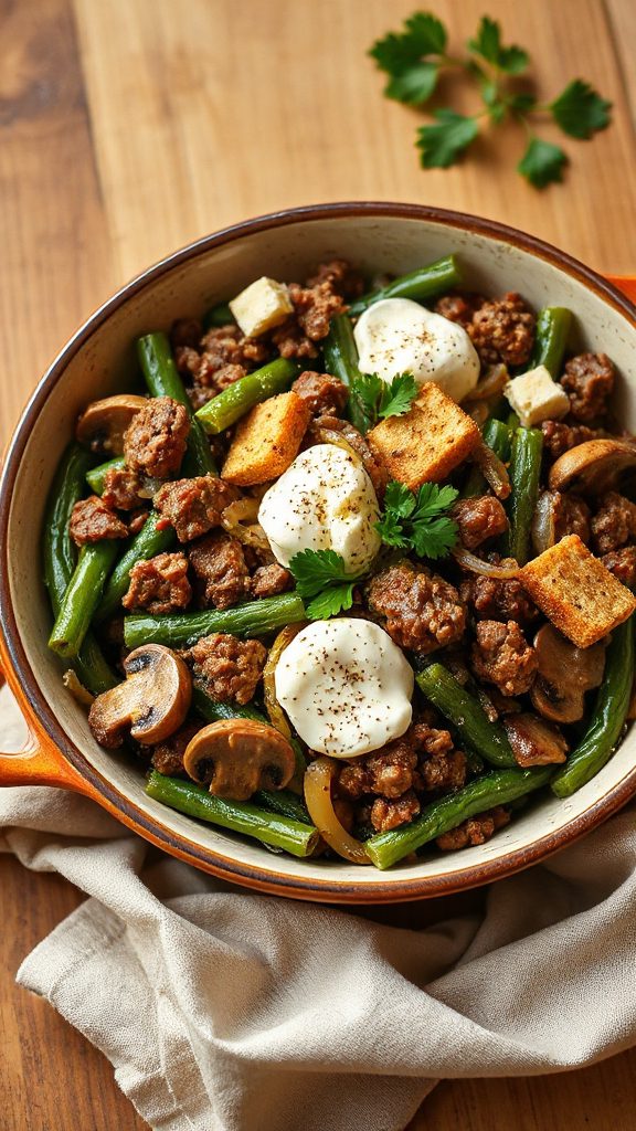 italian beef green bean casserole