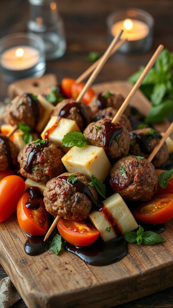 italian meatball cheese skewers italian meatball cheese skewers