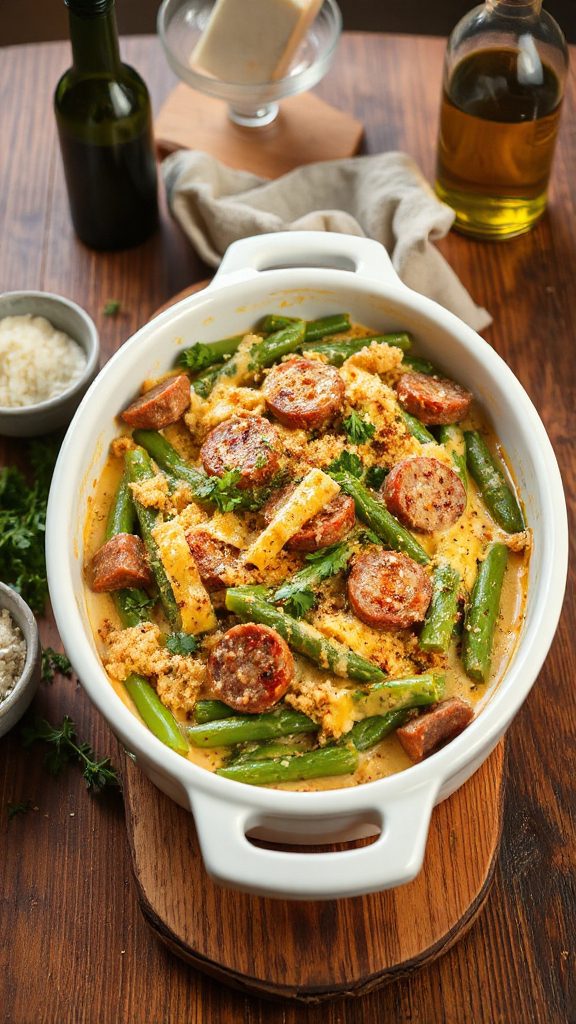 italian sausage green bean casserole