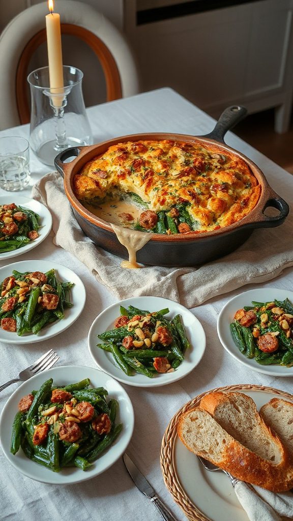 italian sausage spinach casserole