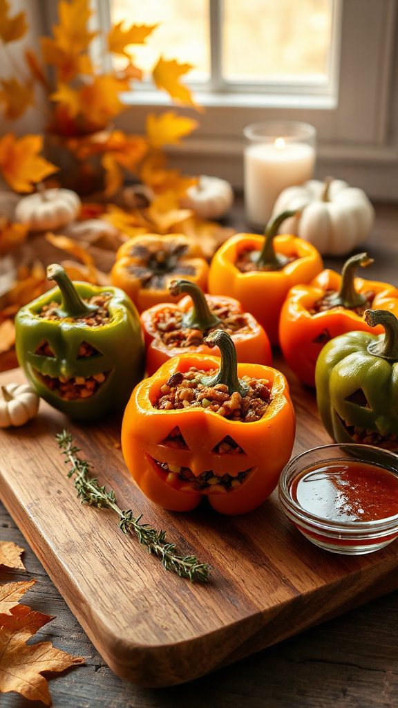 jack o lantern stuffed peppers jack o lantern stuffed peppers
