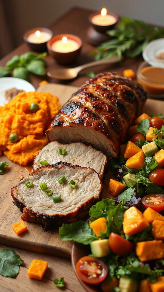 jerk pork with sweet mash