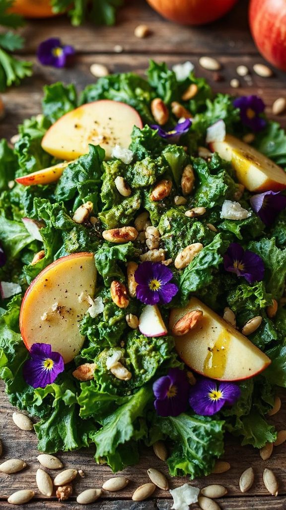 kale apple pesto salad