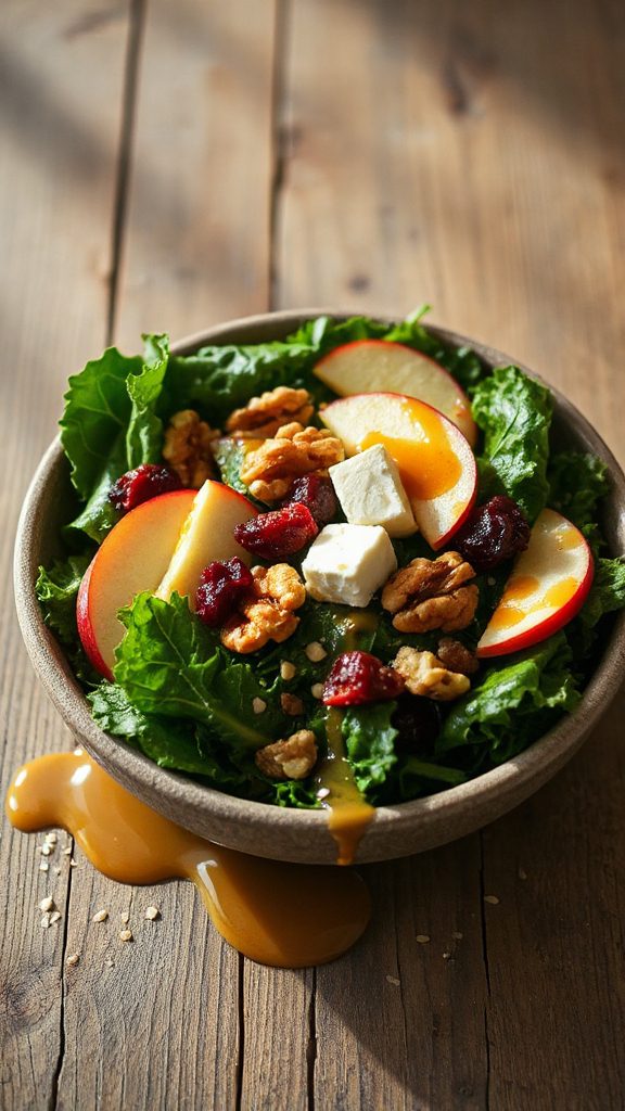 kale salad with maple dressing