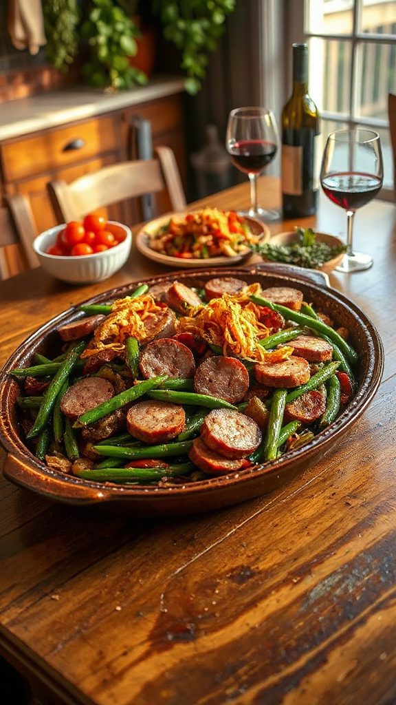 kielbasa green bean casserole bake kielbasa green bean casserole bake