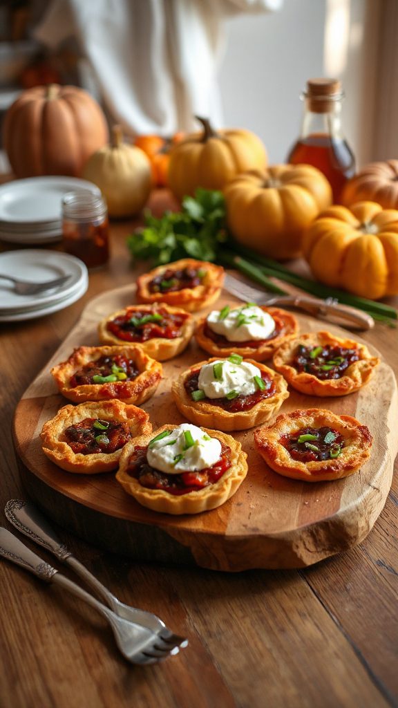 kimchi goat cheese tarts