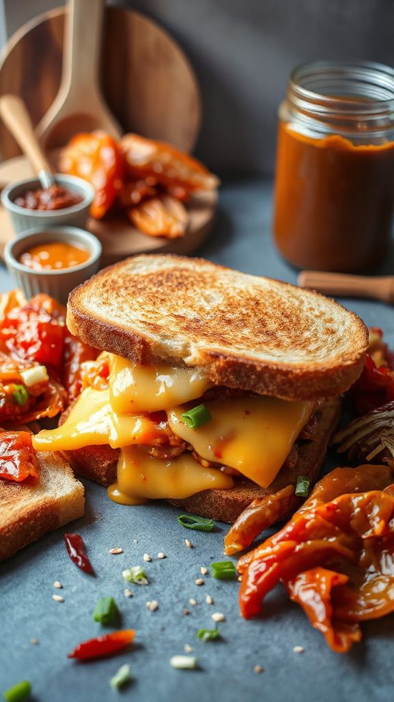 kimchi grilled cheese delight